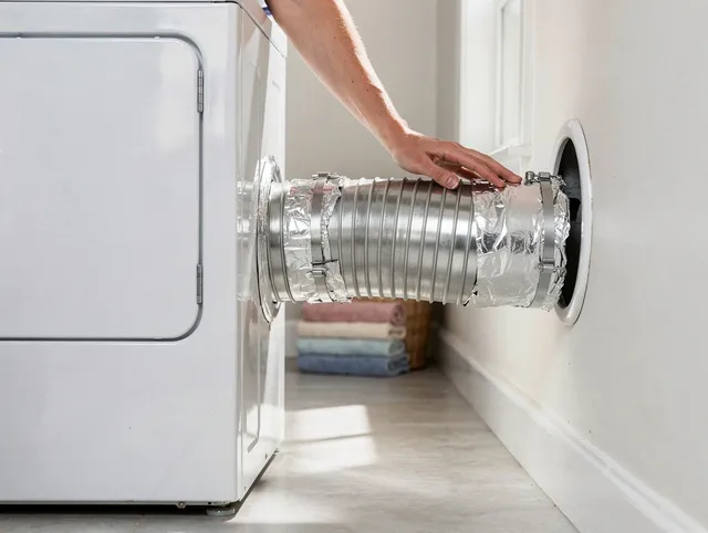 Professional dryer vent hose installation by Maywood Dryer Vent Cleaning in Maywood